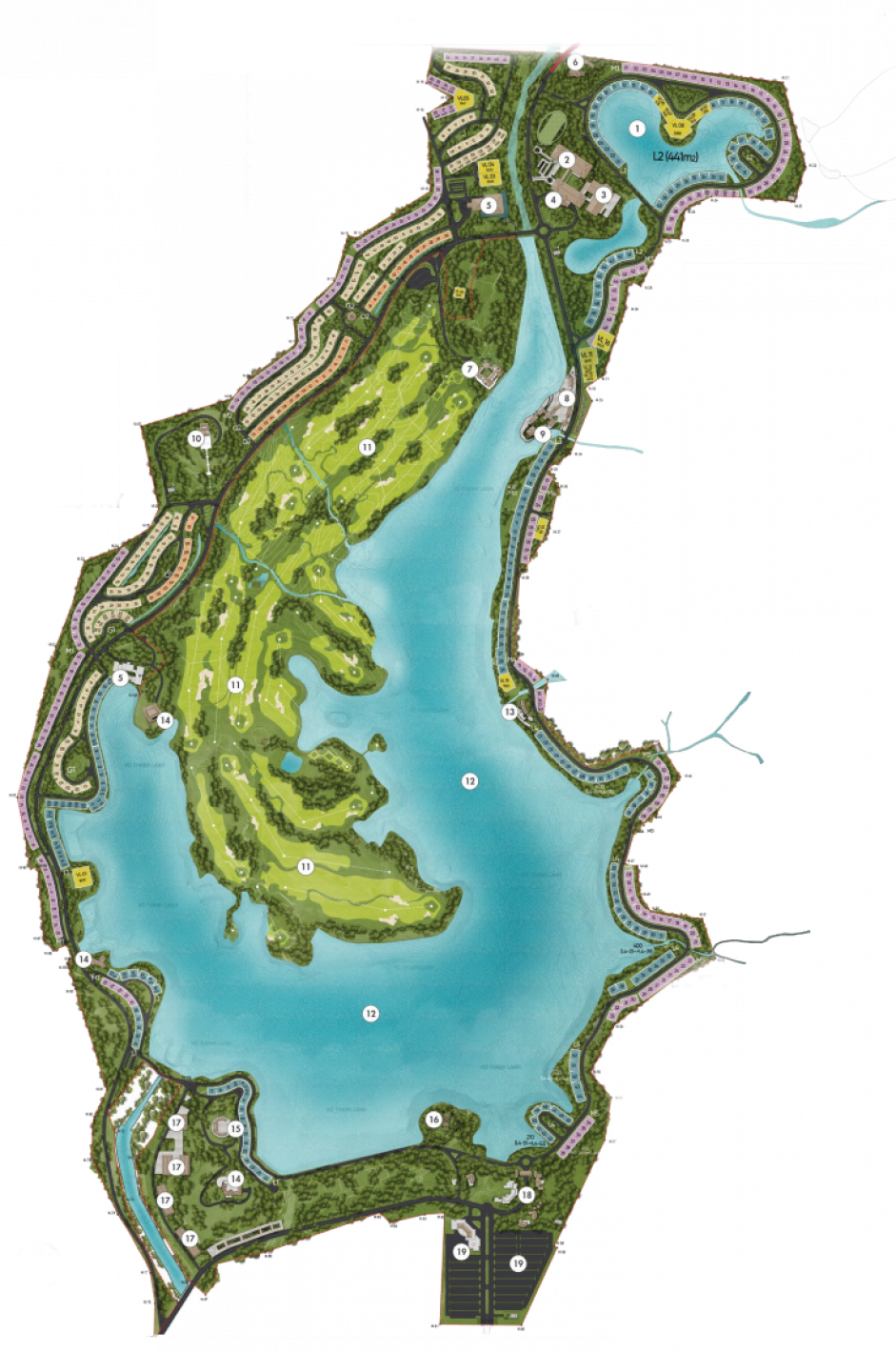 Golf course map